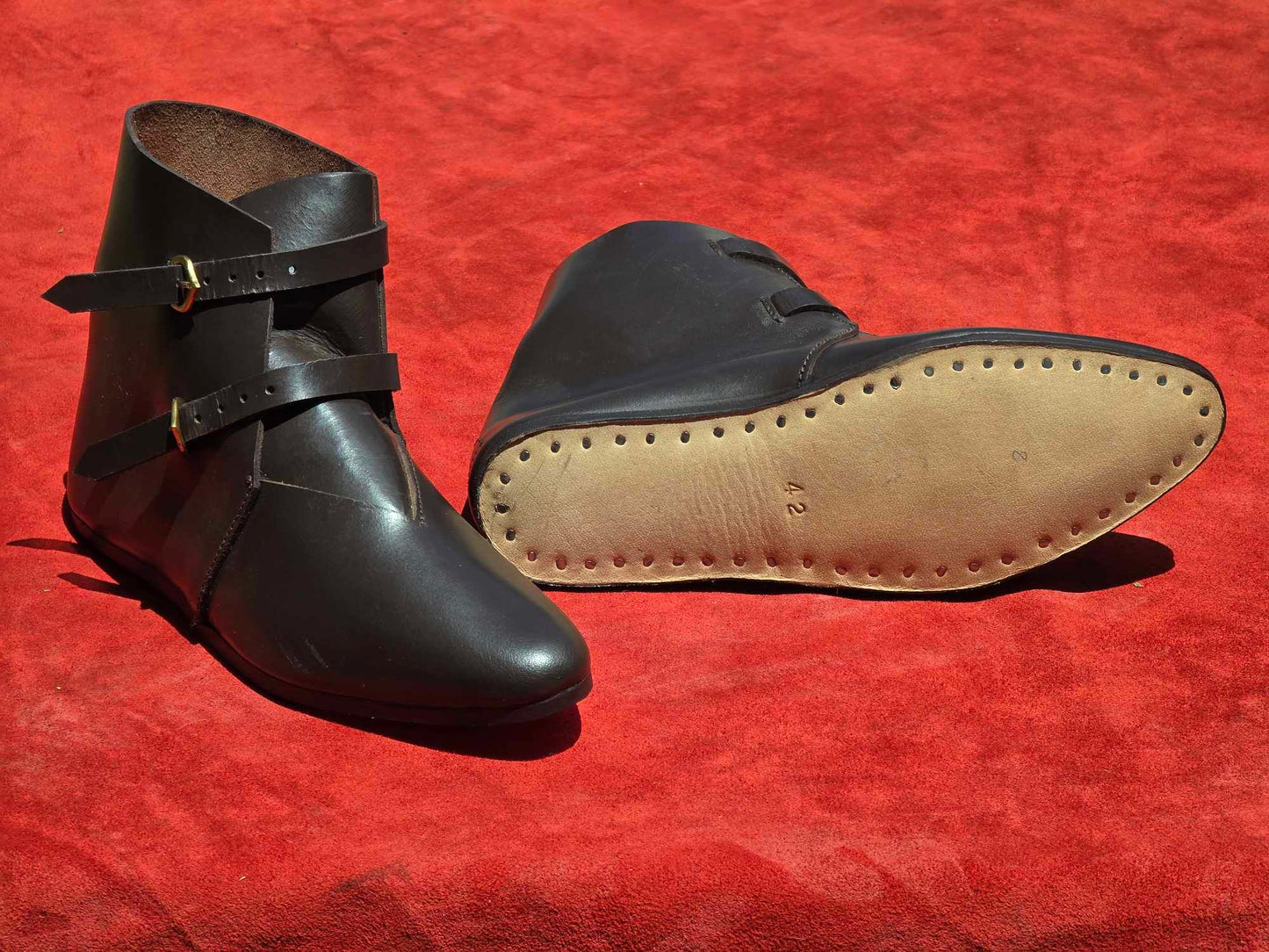 Medieval Ankle Boot with Buckles