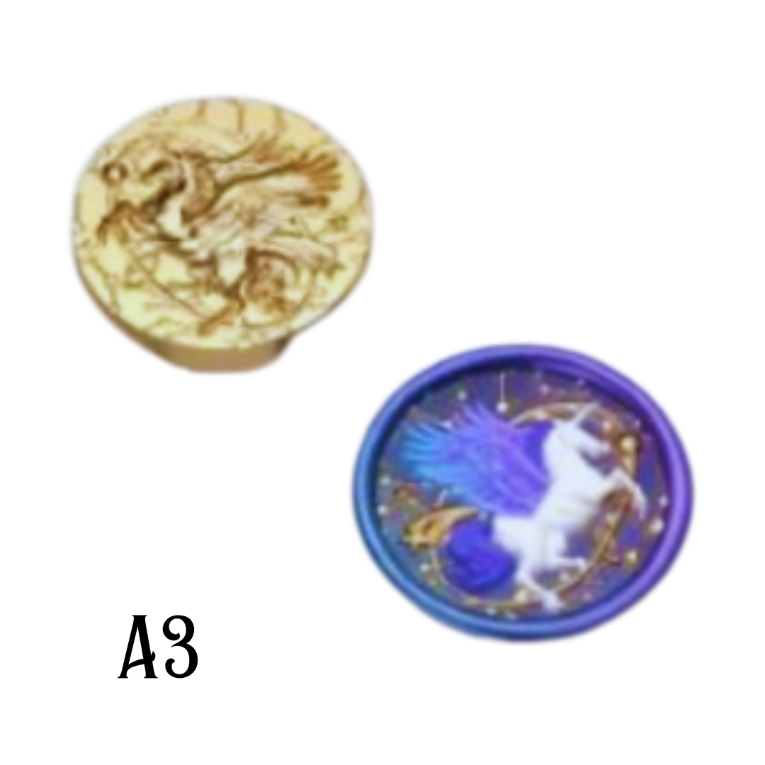 3cm Brass Wax Seal Stamp Heads – Variety of Designs