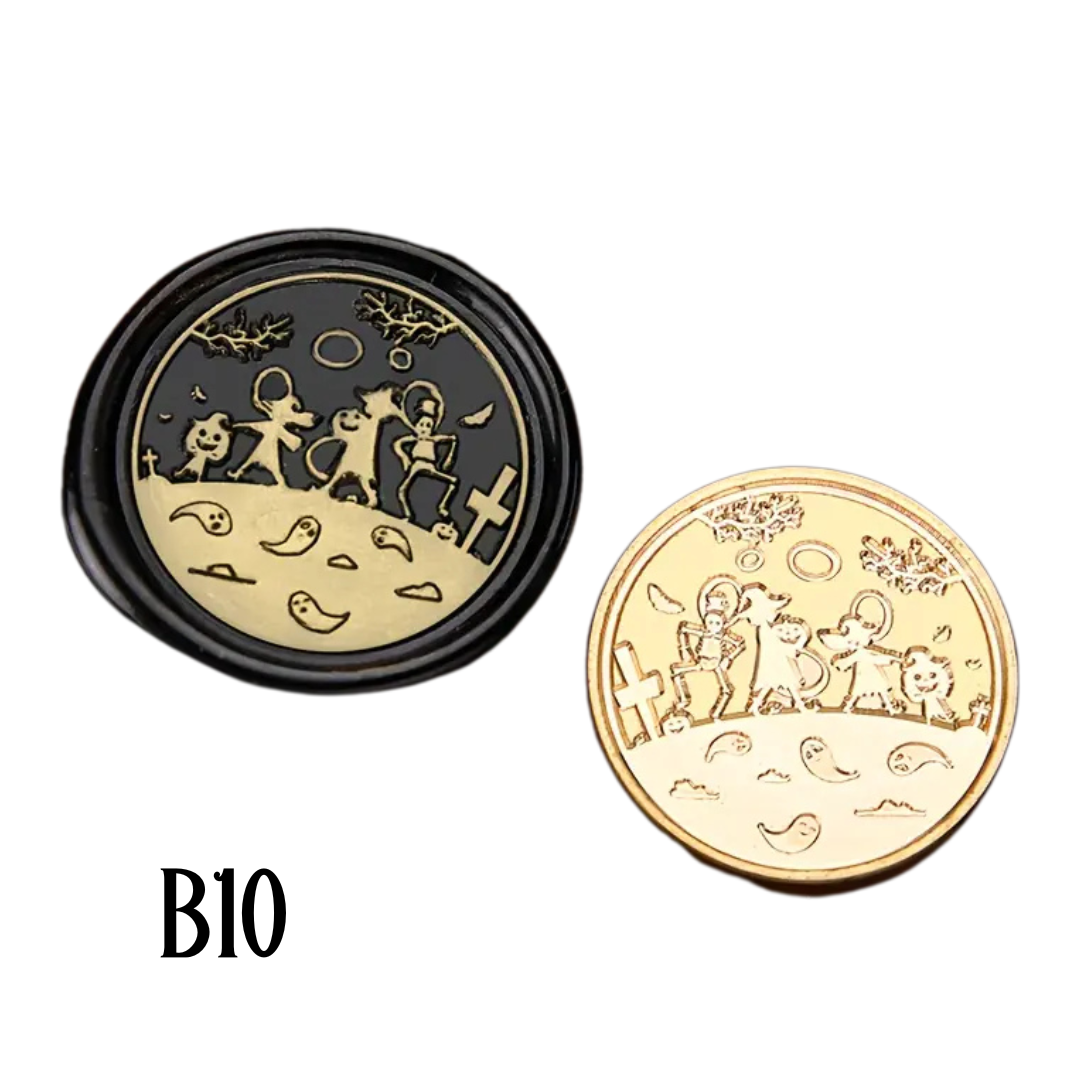 3cm Brass Wax Seal Stamp Heads – Variety of Designs