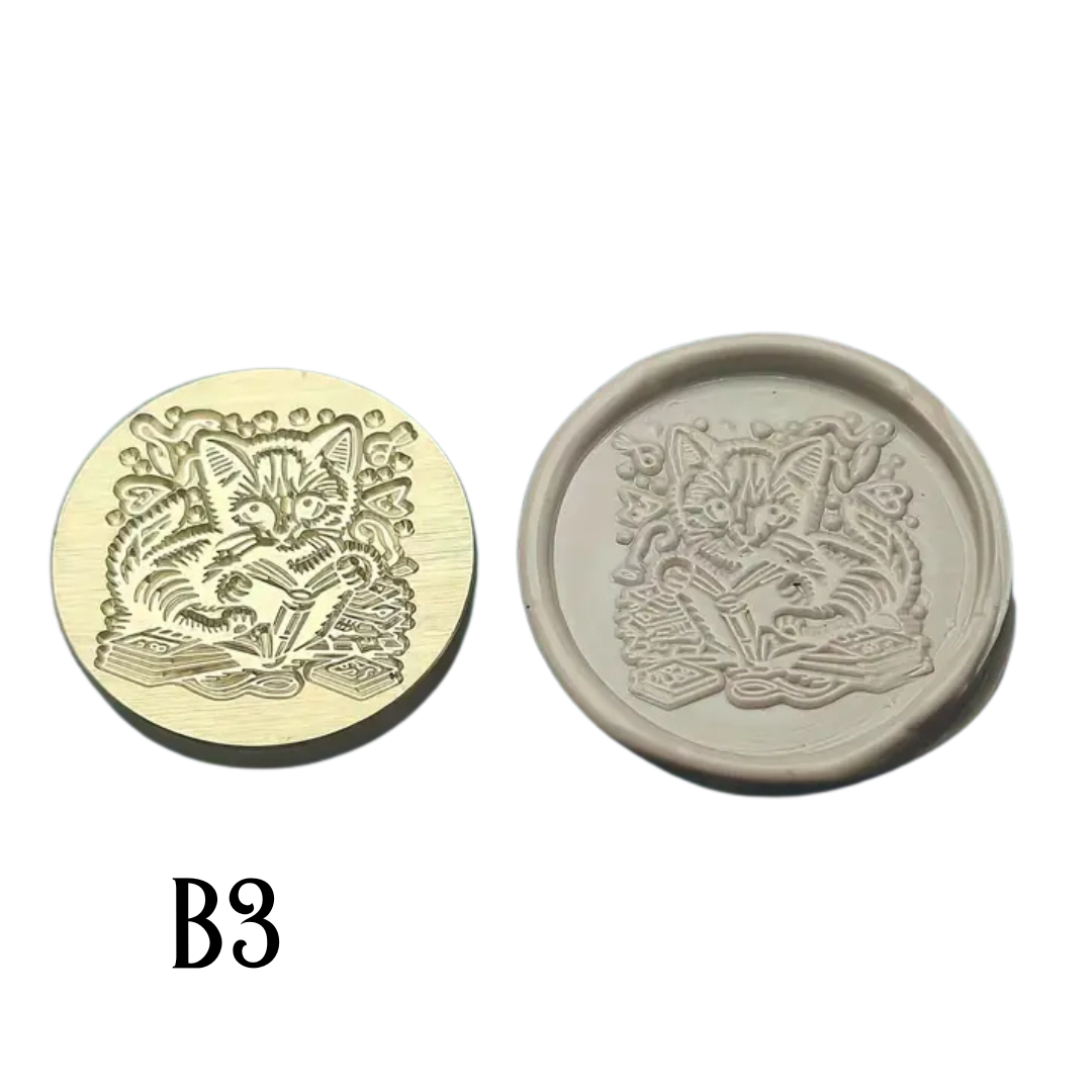 3cm Brass Wax Seal Stamp Heads – Variety of Designs