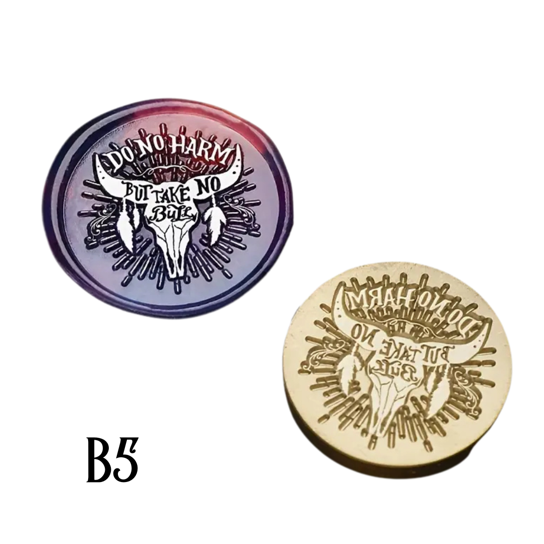 3cm Brass Wax Seal Stamp Heads – Variety of Designs
