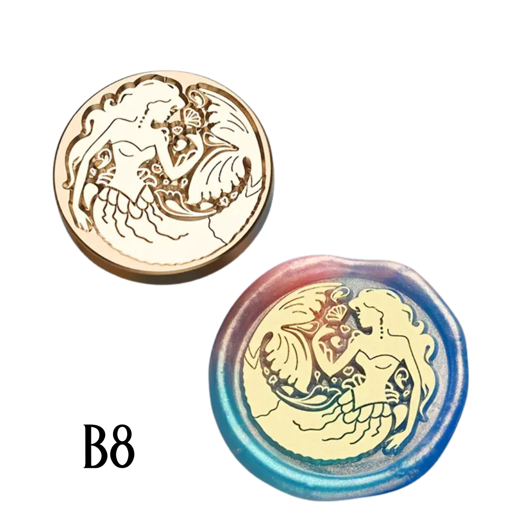 3cm Brass Wax Seal Stamp Heads – Variety of Designs