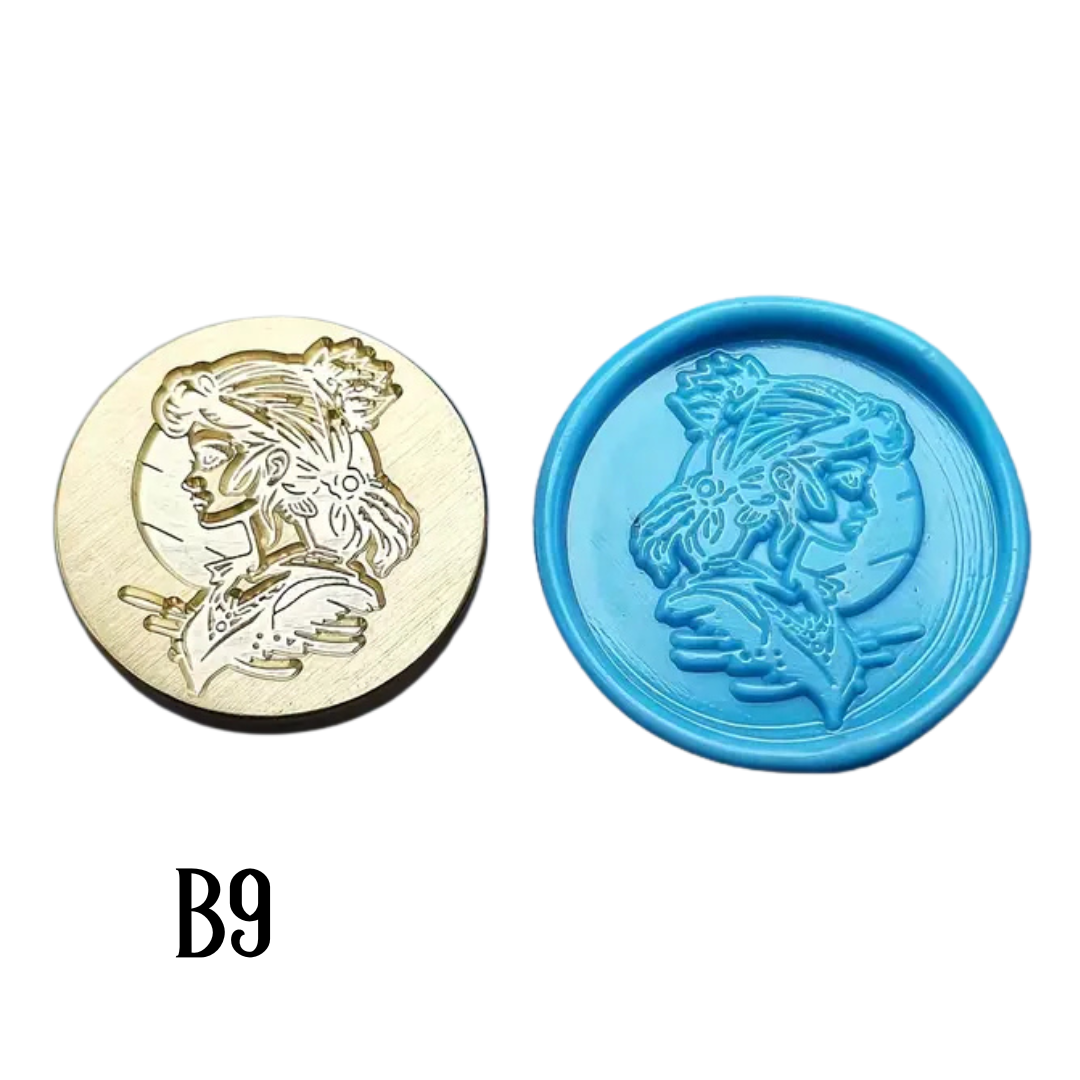 3cm Brass Wax Seal Stamp Heads – Variety of Designs