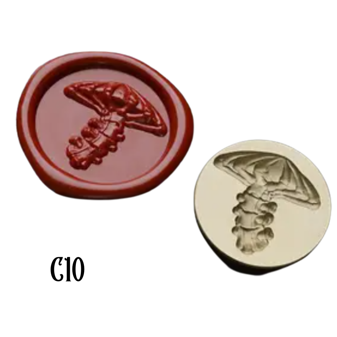 2.5cm Brass Wax Seal Stamp Heads – Variety of Designs