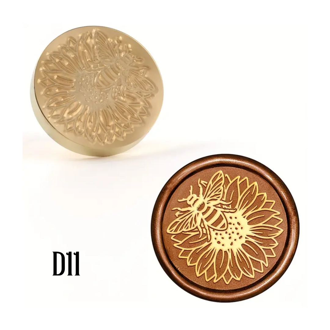 2.5cm Brass Wax Seal Stamp Heads – Variety of Designs