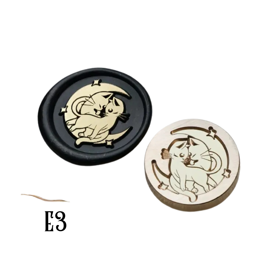 2.5cm Brass Wax Seal Stamp Heads – Variety of Designs