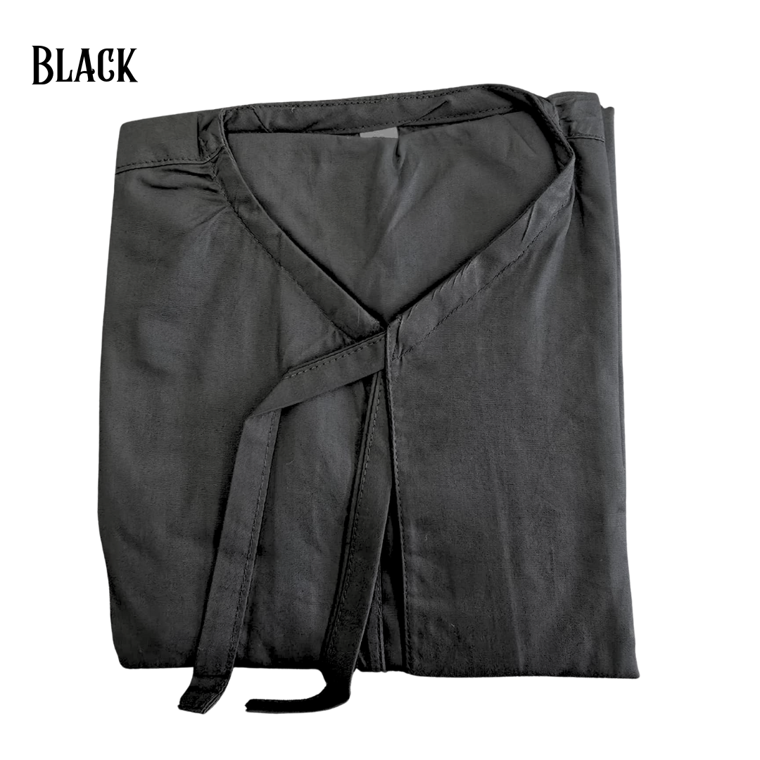 Cotton Medieval Shirt with Tie-Up Neck – No Collar or Cuffs