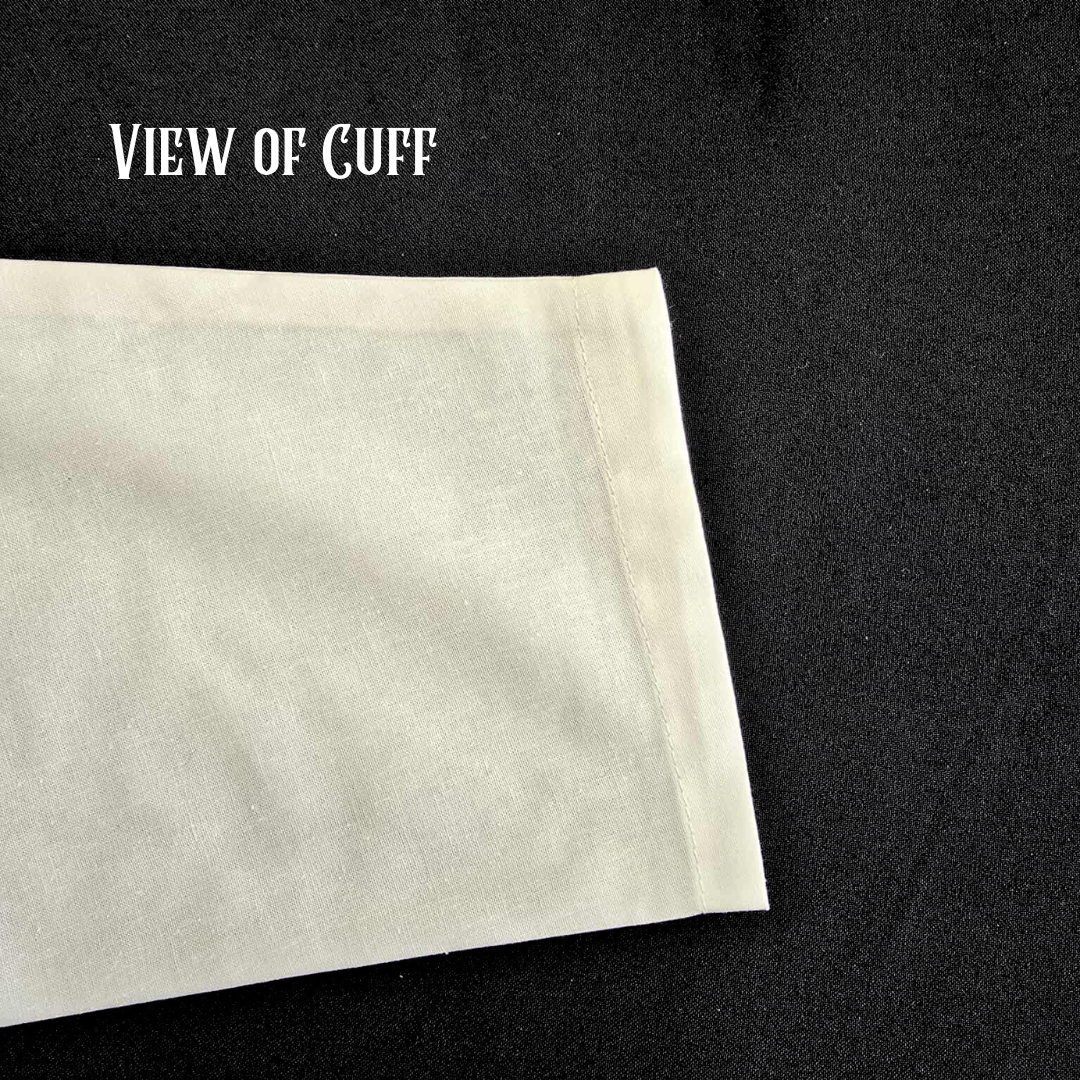 Cotton Medieval Shirt with Tie-Up Neck – No Collar or Cuffs