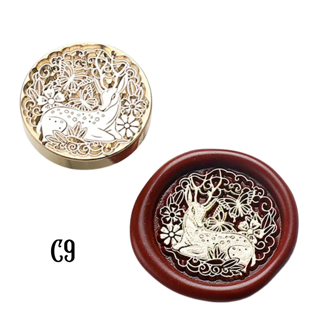 2.5cm Brass Wax Seal Stamp Heads – Variety of Designs