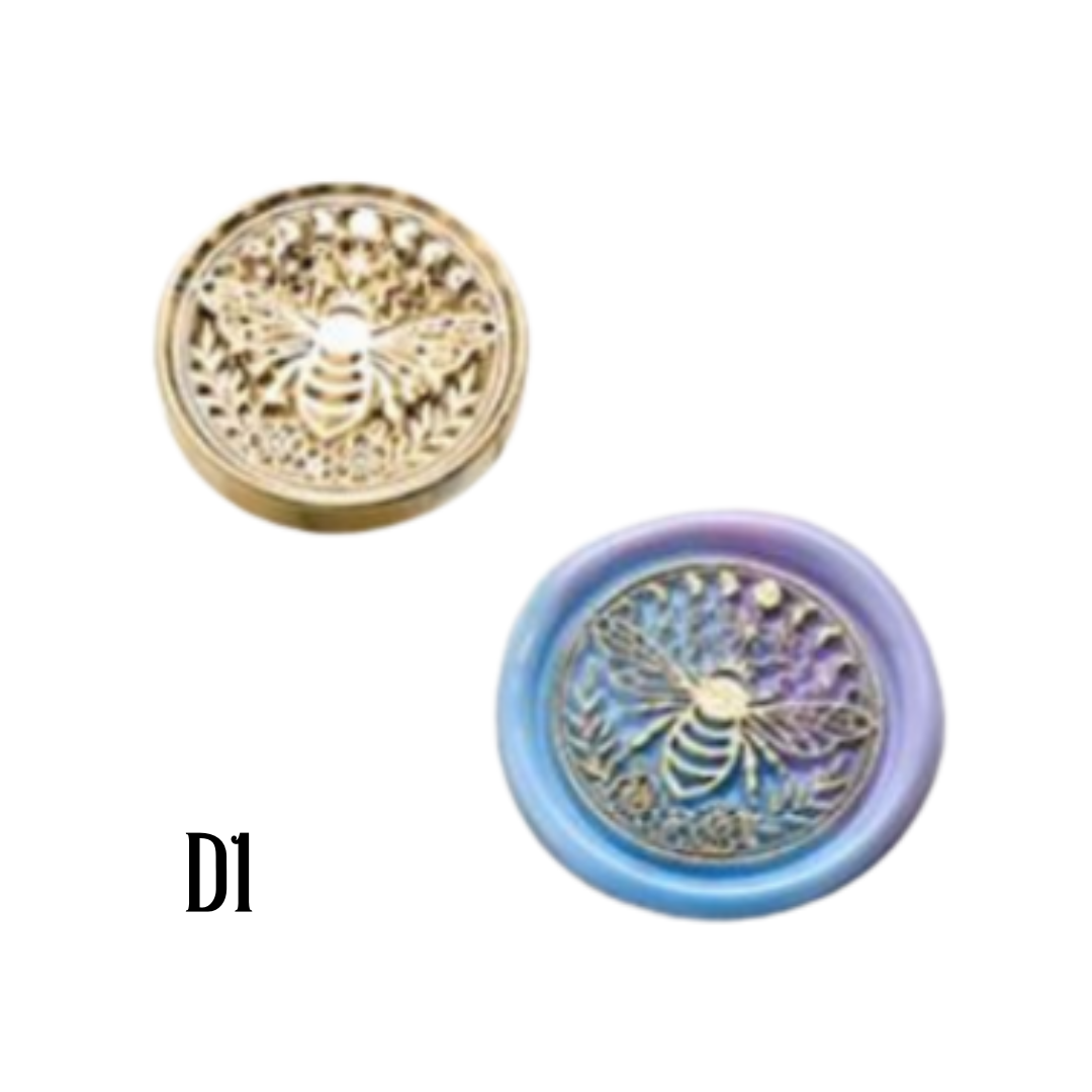 2.5cm Brass Wax Seal Stamp Heads – Variety of Designs